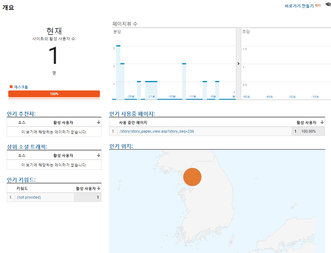 구글 애널리틱스(웹로그 분석 툴)